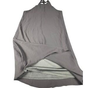 Sugar+Lips Dress Women's S Gray Halter‎ Neck Strappy Back A-Line Mini